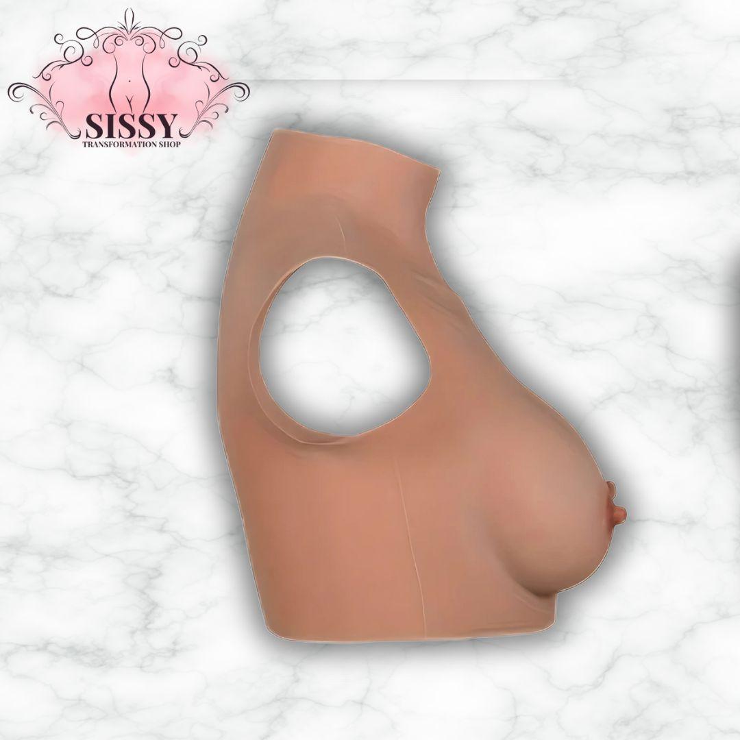 Faux Seins Silicone Bonnet B Pour Sissy