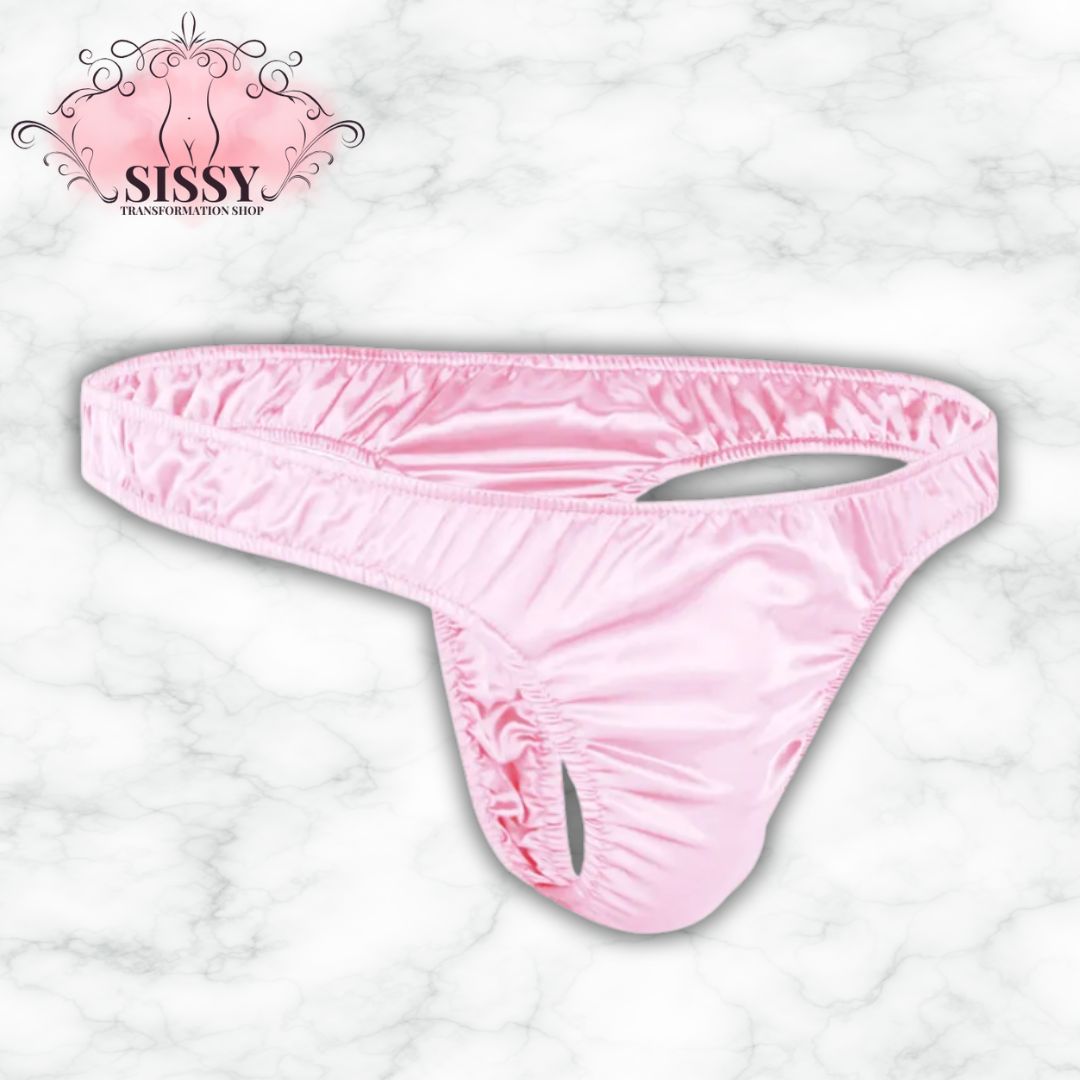 Mens Jockstrap Soft Shiny Ruffled Low Rise Bikini G-stringThong Underwear Panties Panties Homme Briefs