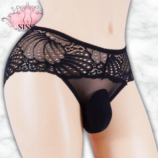 Culotte Sissy En Dentelle Avec Poche Frontale