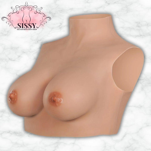 Faux Seins Silicone Bonnet B Pour Sissy
