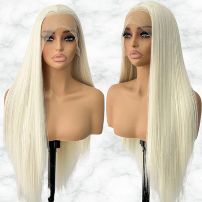 Perruque Sissy Blonde Platine – Dentelle Invisible & Effet Naturel