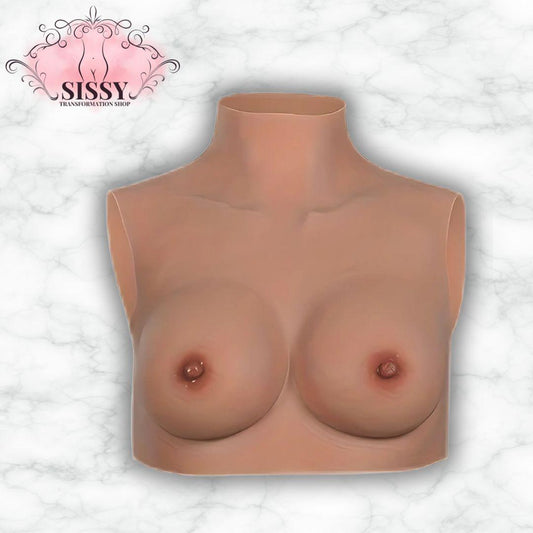 Faux Seins Silicone Bonnet B Pour Sissy
