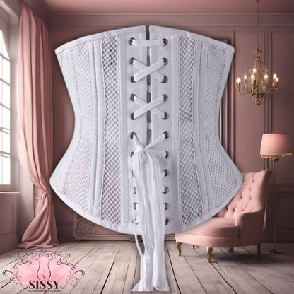 Corset For Women Sexy Steampunk Underbust Corset Steel Boned Gothic Clothing White Bustiers Waist Trainer Modeling Straps Bodice