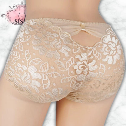 Culotte En Dentelle Florale Transparente Avec Poche Pour Sissy