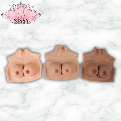 Faux Seins Silicone Bonnet B Pour Sissy